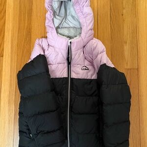 L.L. Bean Kids Jacket - Black and Light Purple